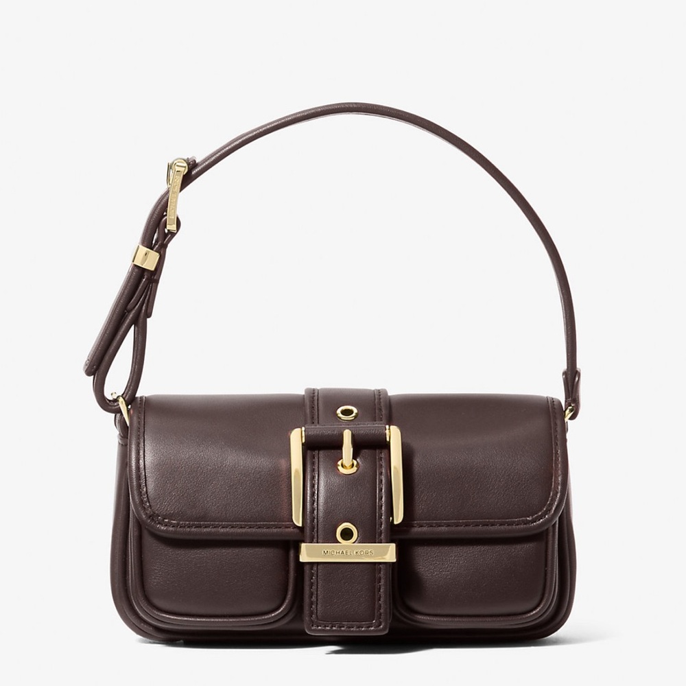 BRAND NEW Michael Kors Colby Extra-Small Leather Shoulder Bag Brown